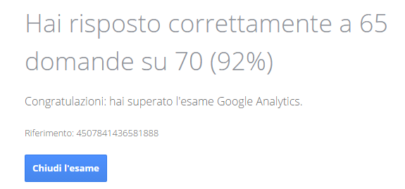 Esame Google Analytics
